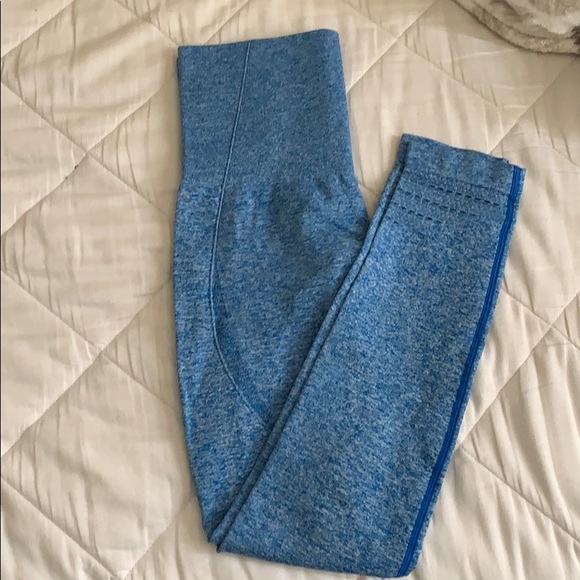 GymShark Blue Marl Seamless Leggings - Picture 2 of 6
